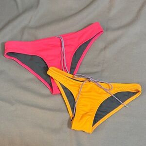 Jolyn swim bottoms size small pink yellow